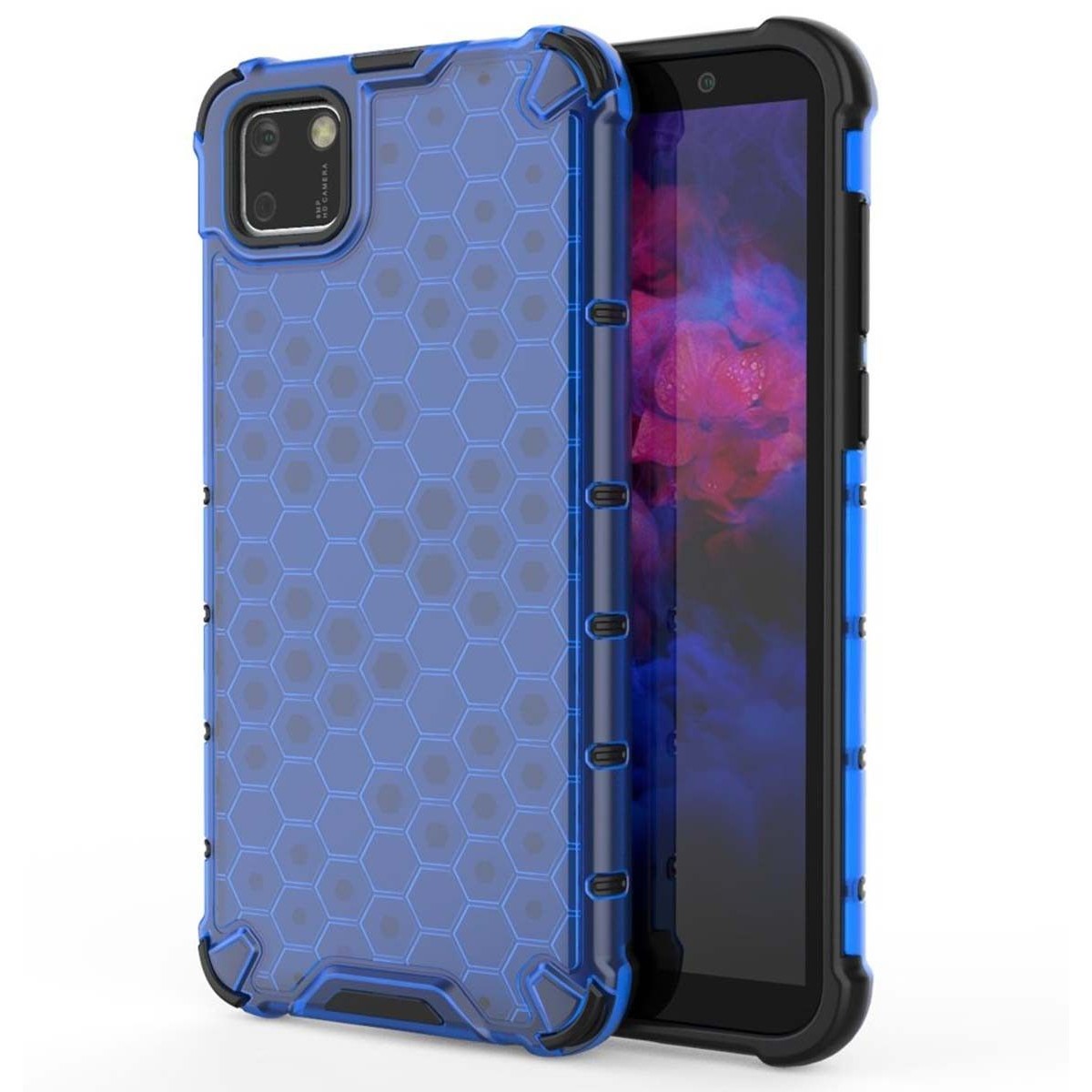 Funda Tipo Honeycomb Armor (Pc+Tpu) Azul para Huawei Y5p