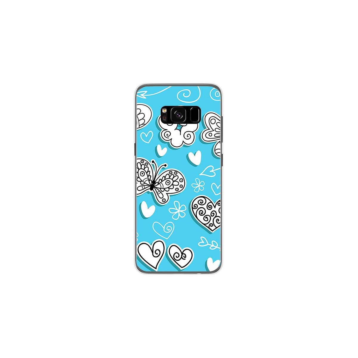 Funda Gel Tpu para Samsung Galaxy S8 Diseño Mariposas Dibujos