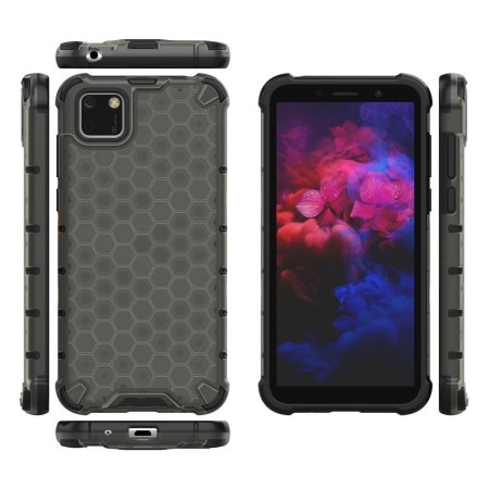 Funda Tipo Honeycomb Armor (Pc+Tpu) Negra para Huawei Y5p