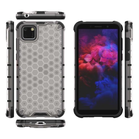 Funda Tipo Honeycomb Armor (Pc+Tpu) Transparente para Huawei Y5p