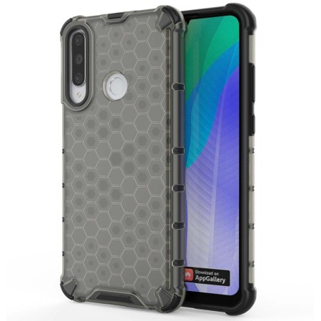 Funda Tipo Honeycomb Armor (Pc+Tpu) Negra para Huawei Y6p