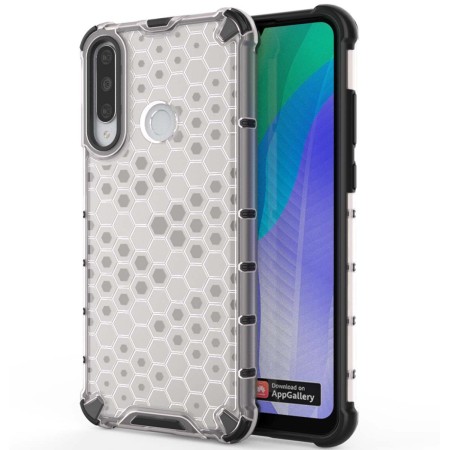 Funda Tipo Honeycomb Armor (Pc+Tpu) Transparente para Huawei Y6p