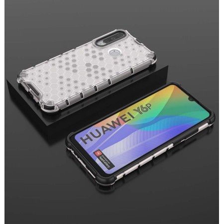 Funda Tipo Honeycomb Armor (Pc+Tpu) Transparente para Huawei Y6p