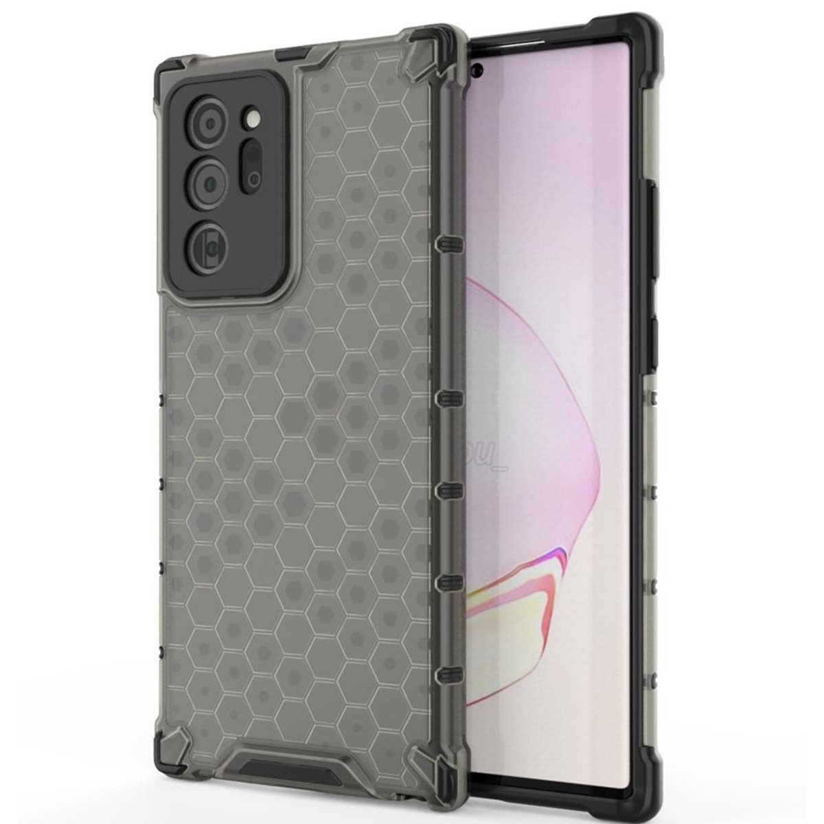 Funda Tipo Honeycomb Armor (Pc+Tpu) Negra para Samsung Galaxy Note 20