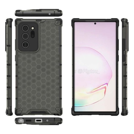 Funda Tipo Honeycomb Armor (Pc+Tpu) Negra para Samsung Galaxy Note 20