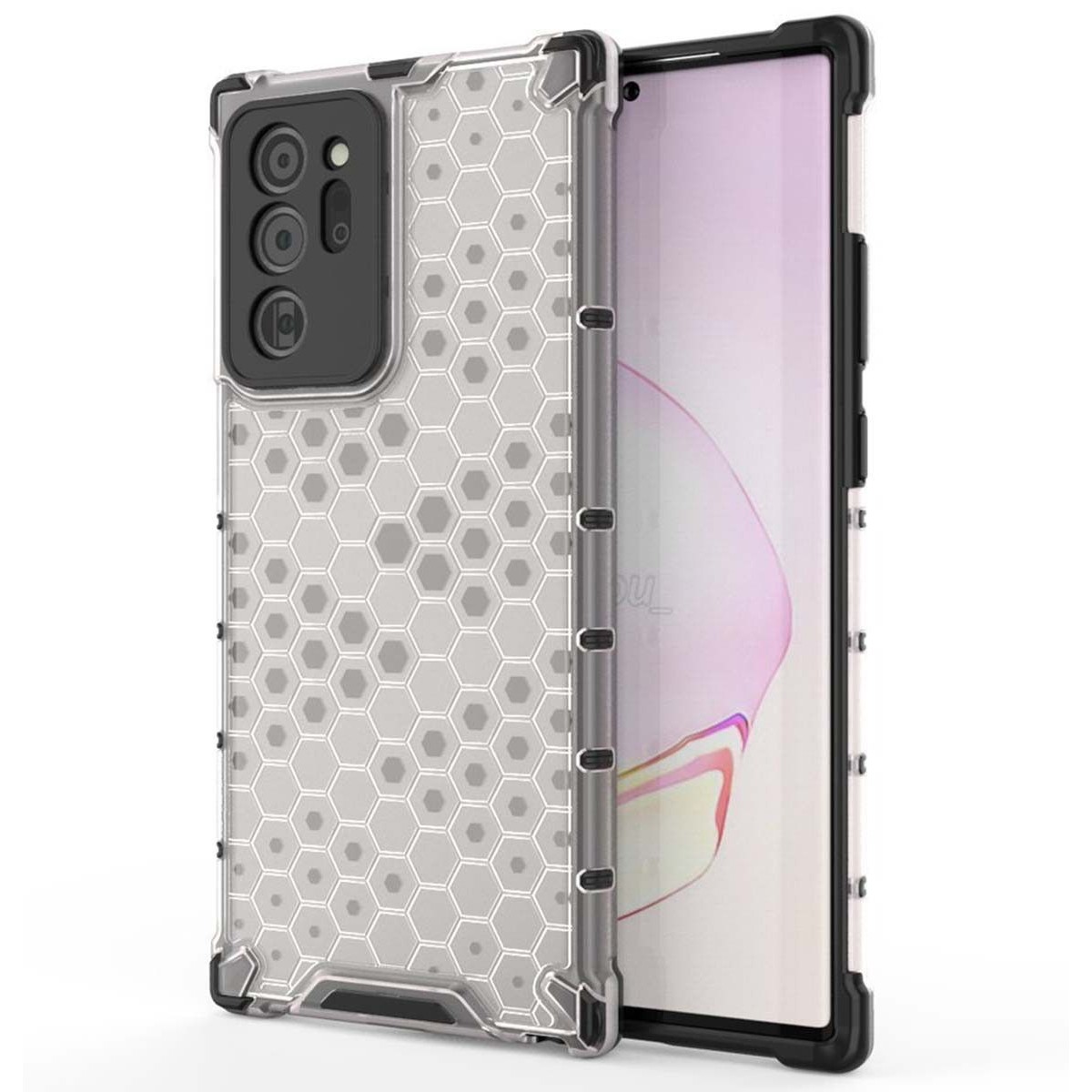 Funda Tipo Honeycomb Armor (Pc+Tpu) Transparente para Samsung Galaxy Note 20