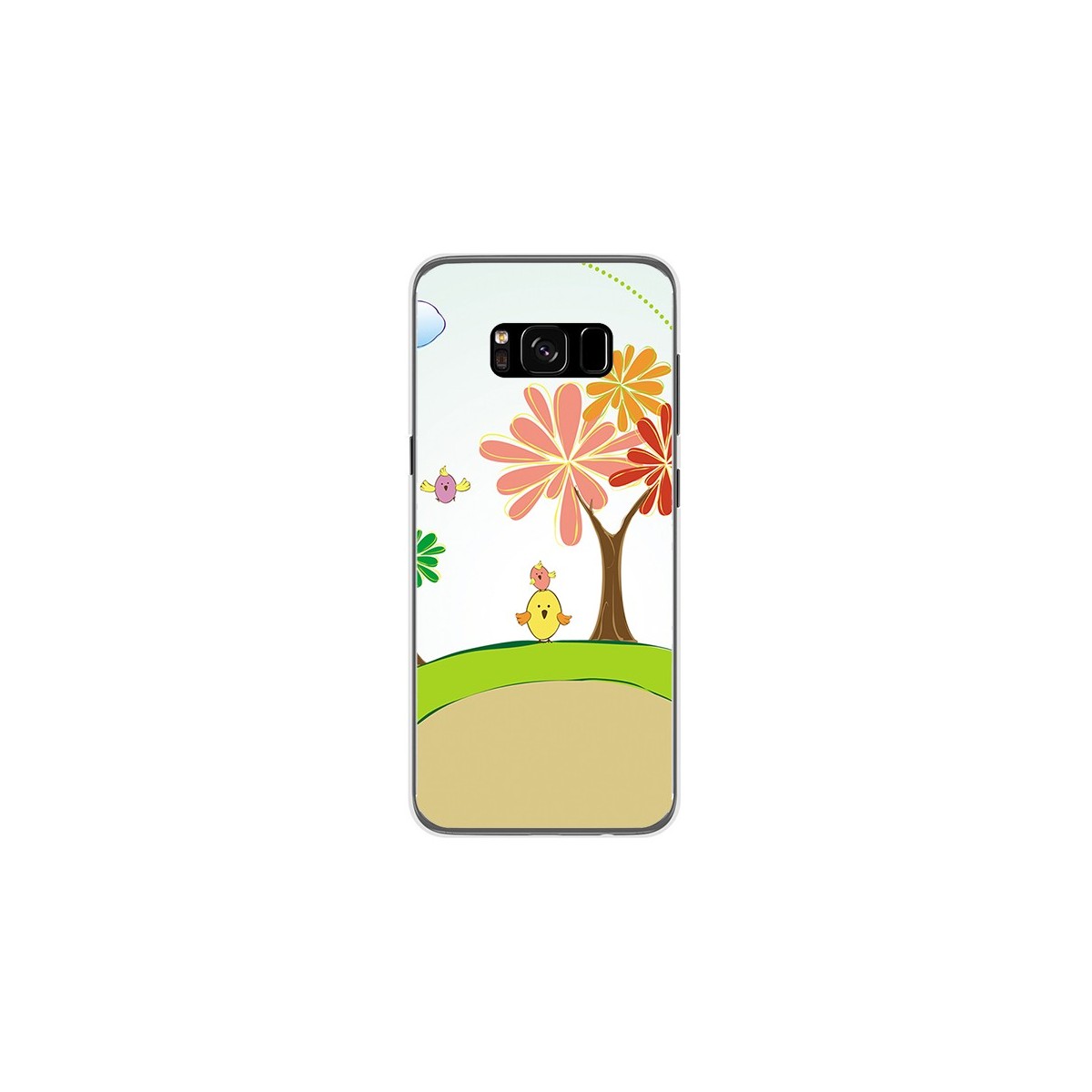 Funda Gel Tpu para Samsung Galaxy S8 Diseño Primavera Dibujos