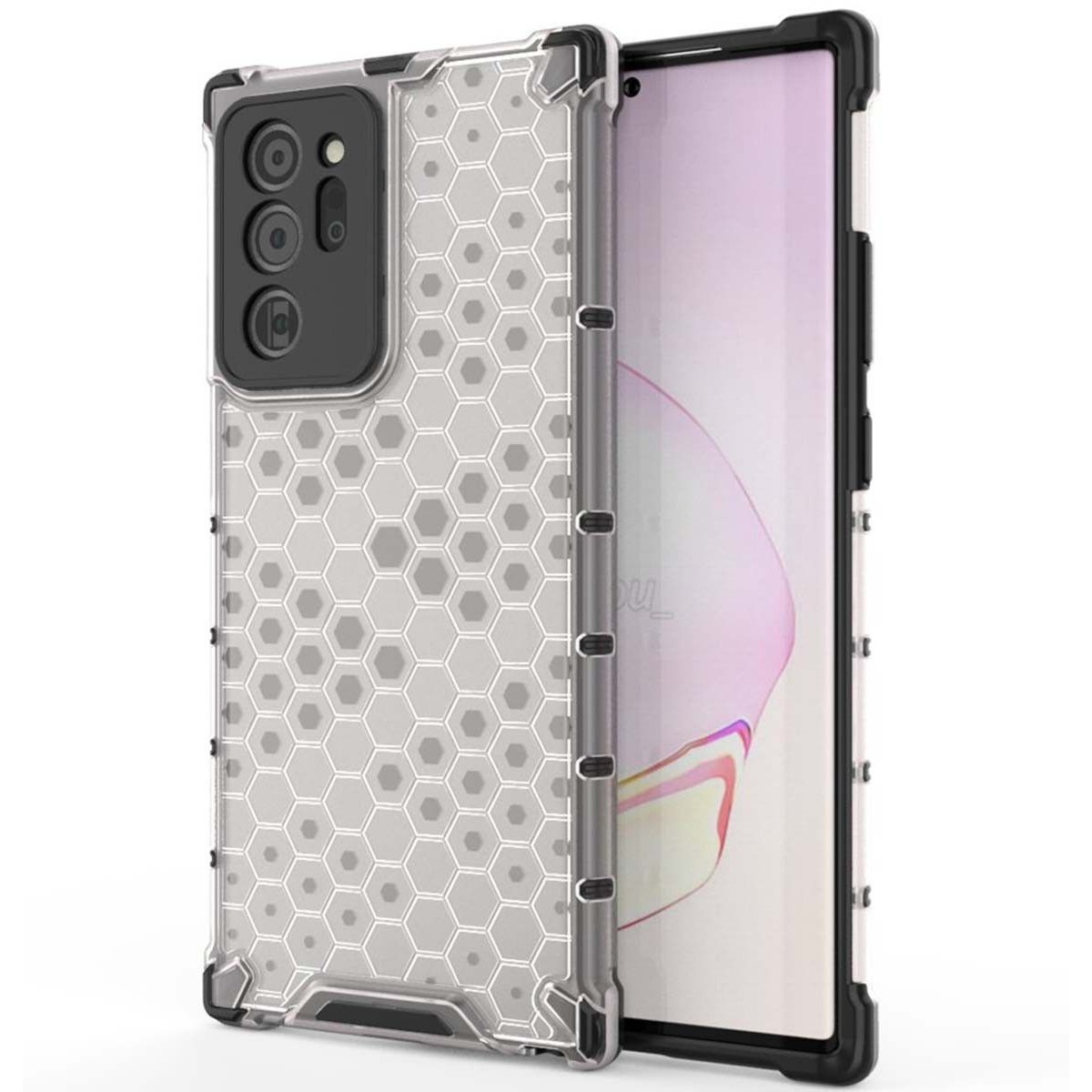 Funda Tipo Honeycomb Armor (Pc+Tpu) Transparente para Samsung Galaxy Note 20 Ultra