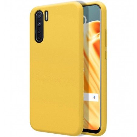 Funda Silicona Líquida Ultra Suave para Oppo A91 color Amarilla