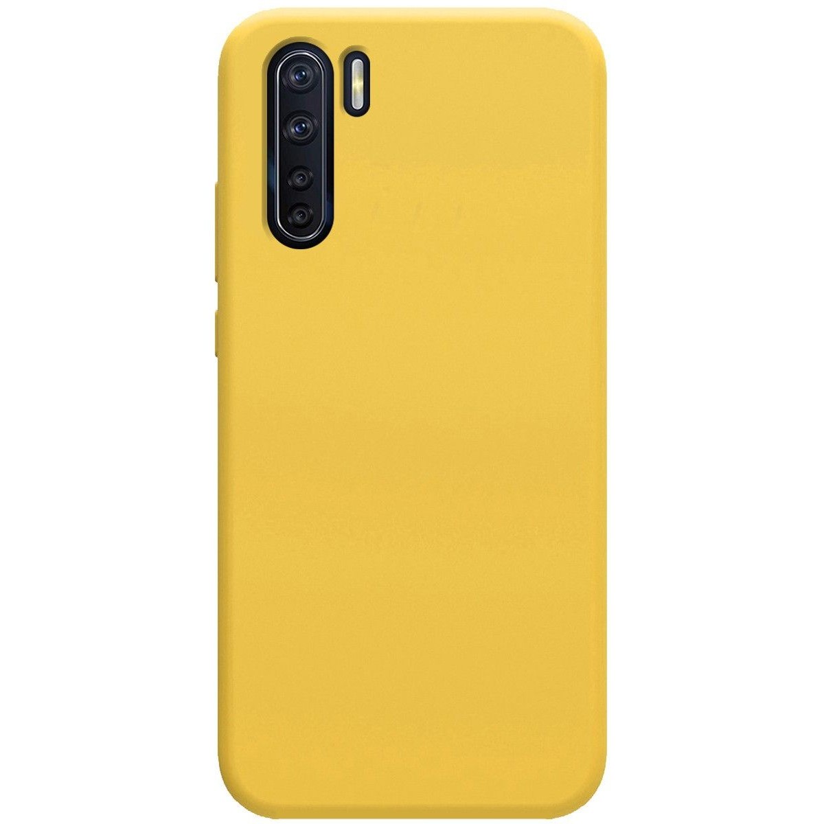 Funda Silicona Líquida Ultra Suave para Oppo A91 color Amarilla