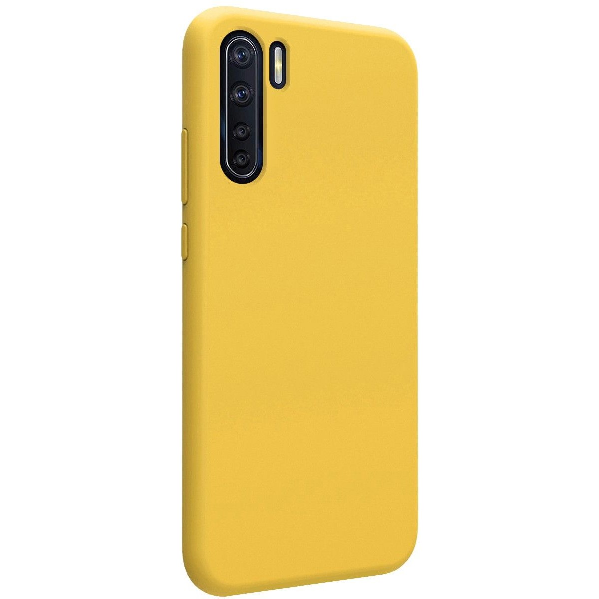 Funda Silicona Líquida Ultra Suave para Oppo A91 color Amarilla