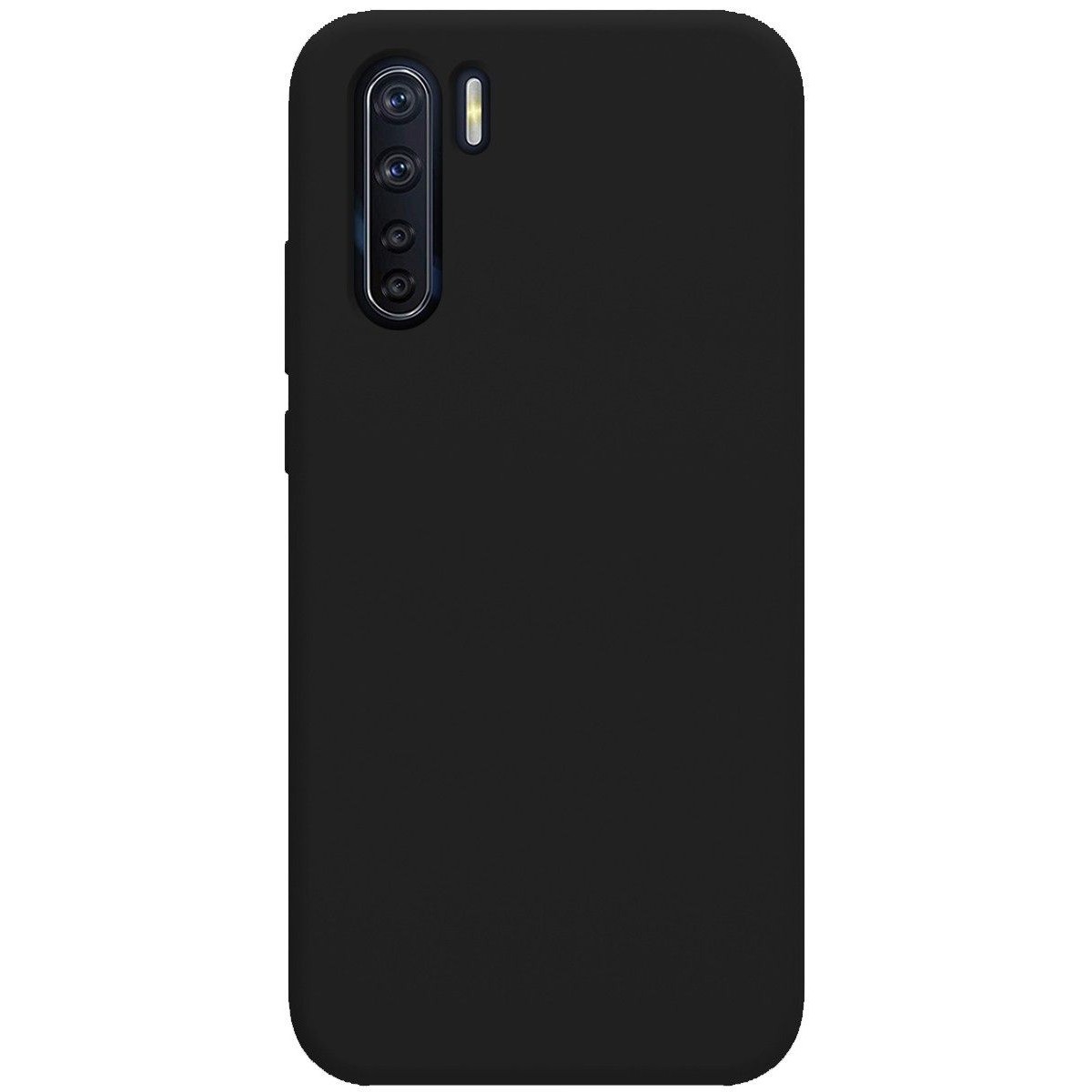 Funda Silicona Líquida Ultra Suave para Oppo A91 color Negra