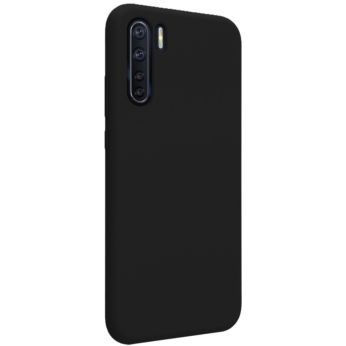 Funda Silicona Líquida Ultra Suave para Oppo A91 color Negra