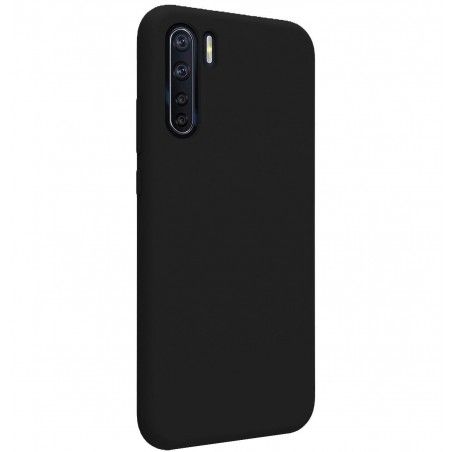 Funda Silicona Líquida Ultra Suave para Oppo A91 color Negra