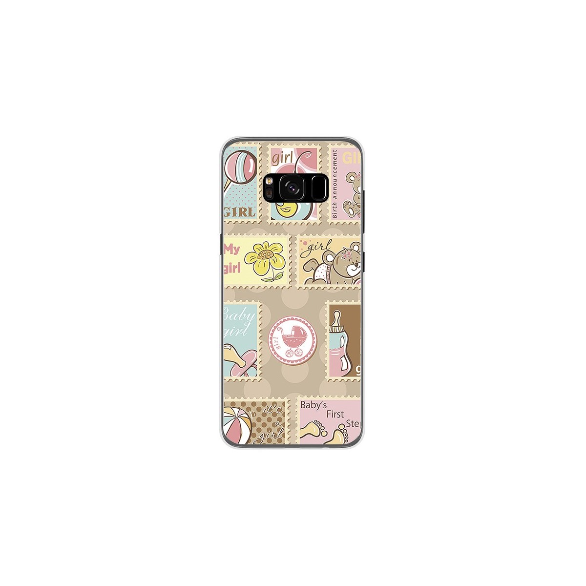 Funda Gel Tpu para Samsung Galaxy S8 Diseño Sellos Dibujos
