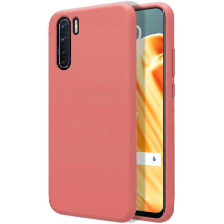 Funda Silicona Líquida Ultra Suave para Oppo A91 color Rosa
