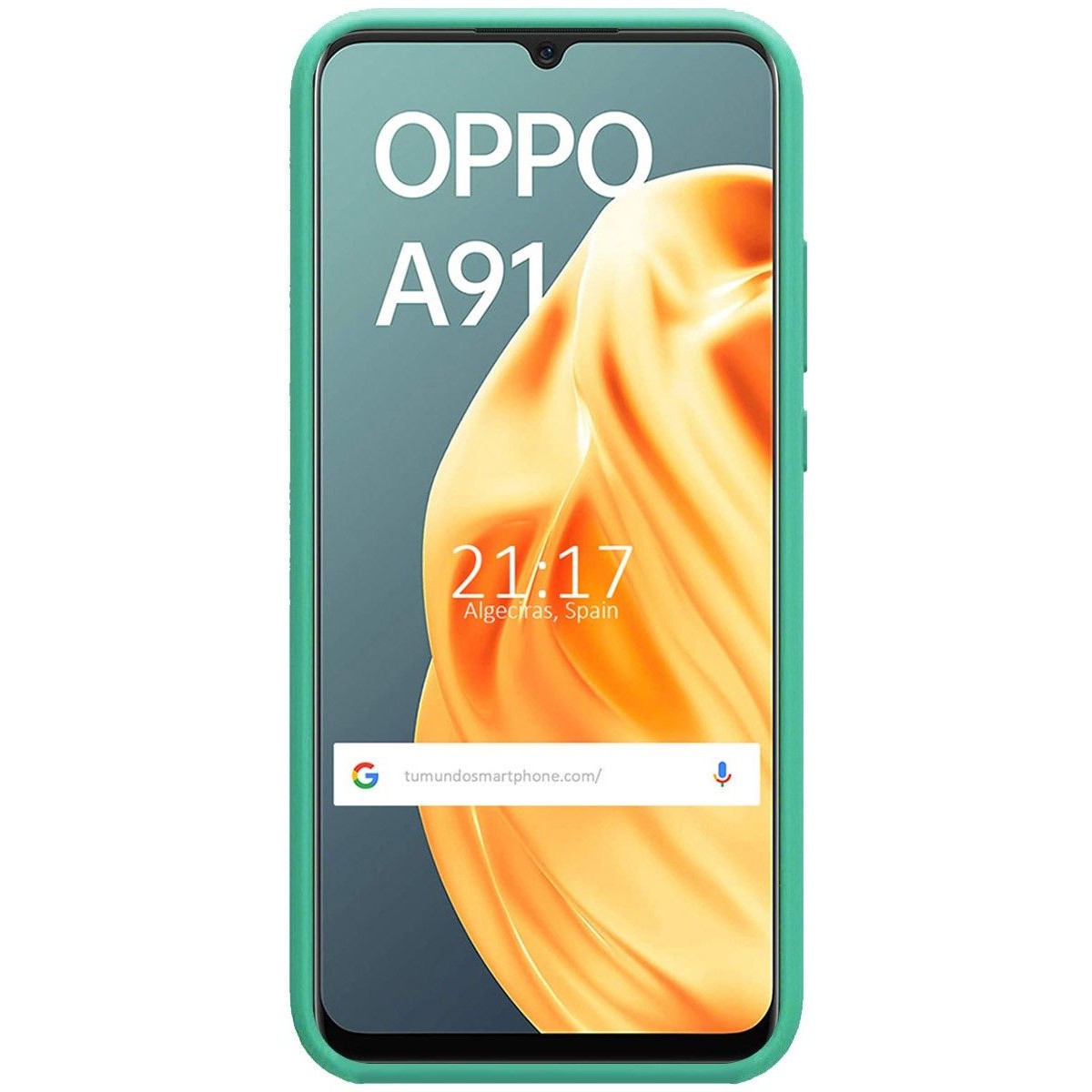 Funda Silicona Líquida Ultra Suave para Oppo A91 color Verde