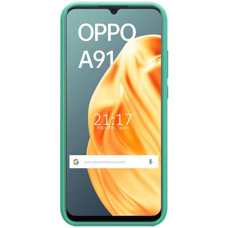 Funda Silicona Líquida Ultra Suave para Oppo A91 color Verde