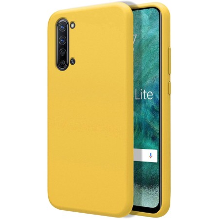 Funda Silicona Líquida Ultra Suave para Oppo Find X2 Lite color Amarilla