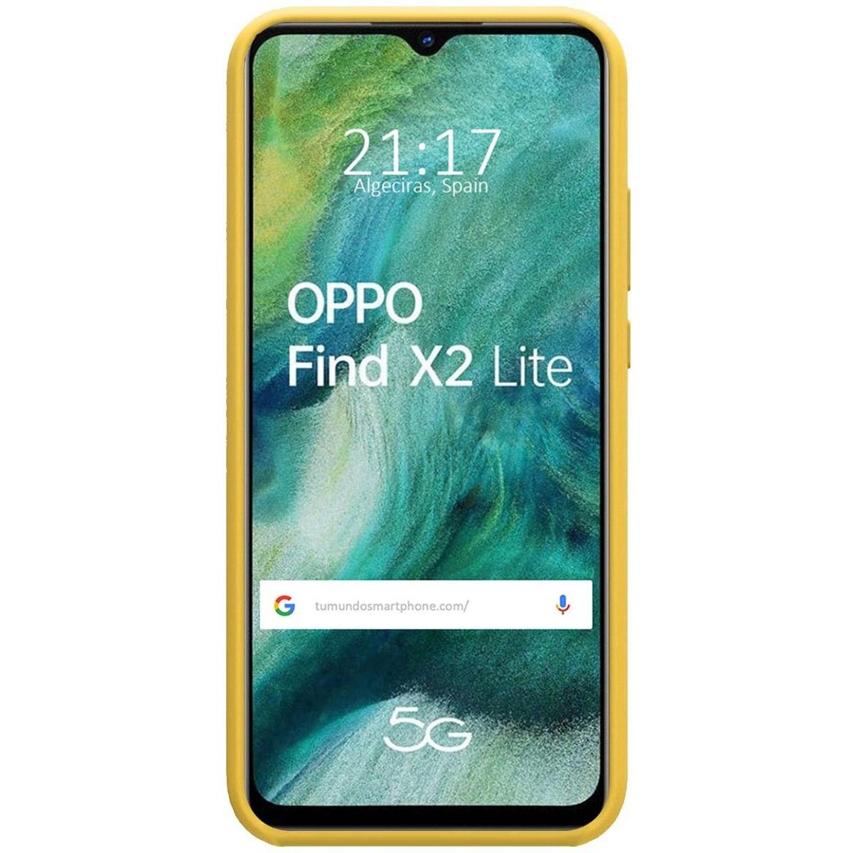 Funda Silicona Líquida Ultra Suave para Oppo Find X2 Lite color Amarilla