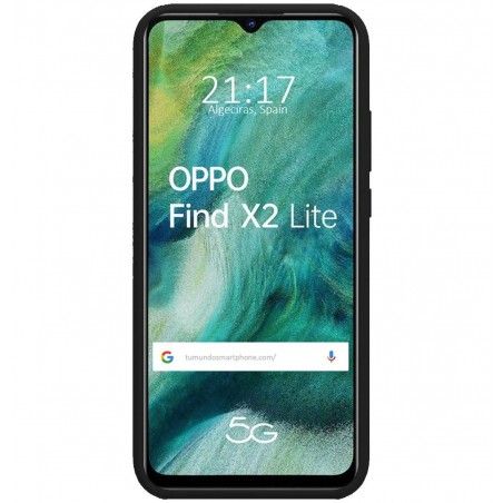 Funda Silicona Líquida Ultra Suave para Oppo Find X2 Lite color Negra