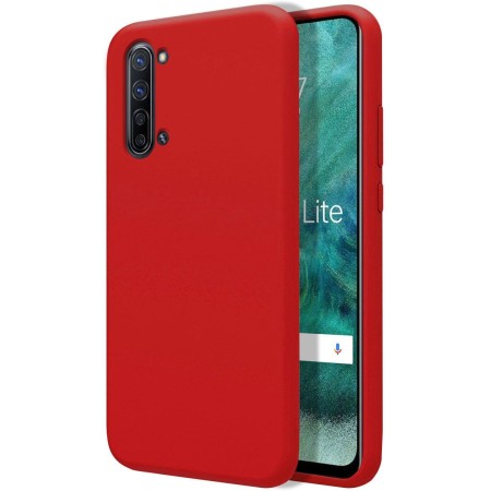 Funda Silicona Líquida Ultra Suave para Oppo Find X2 Lite color Roja