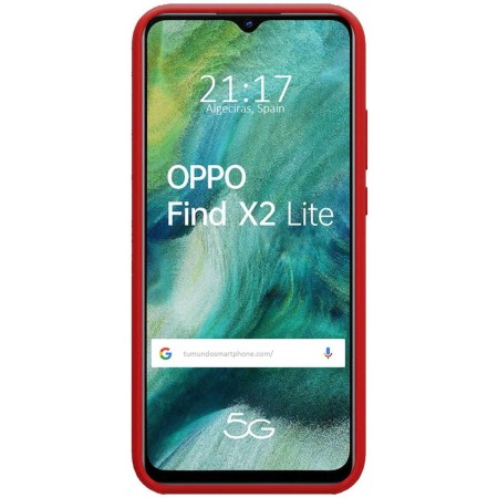Funda Silicona Líquida Ultra Suave para Oppo Find X2 Lite color Roja