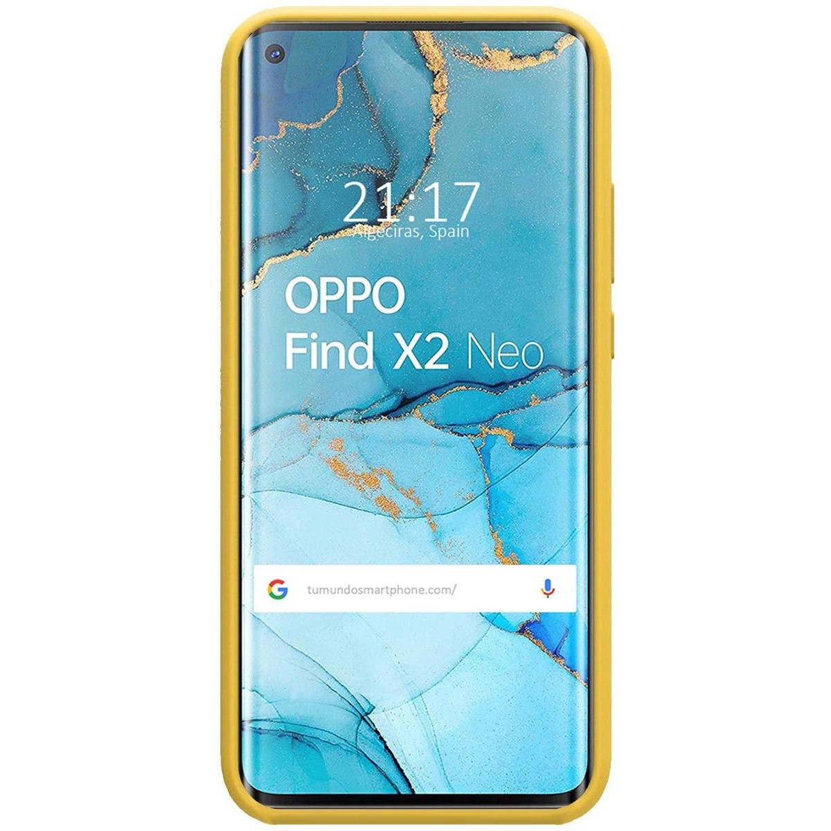 Funda Silicona Líquida Ultra Suave para Oppo Find X2 Neo color Amarilla