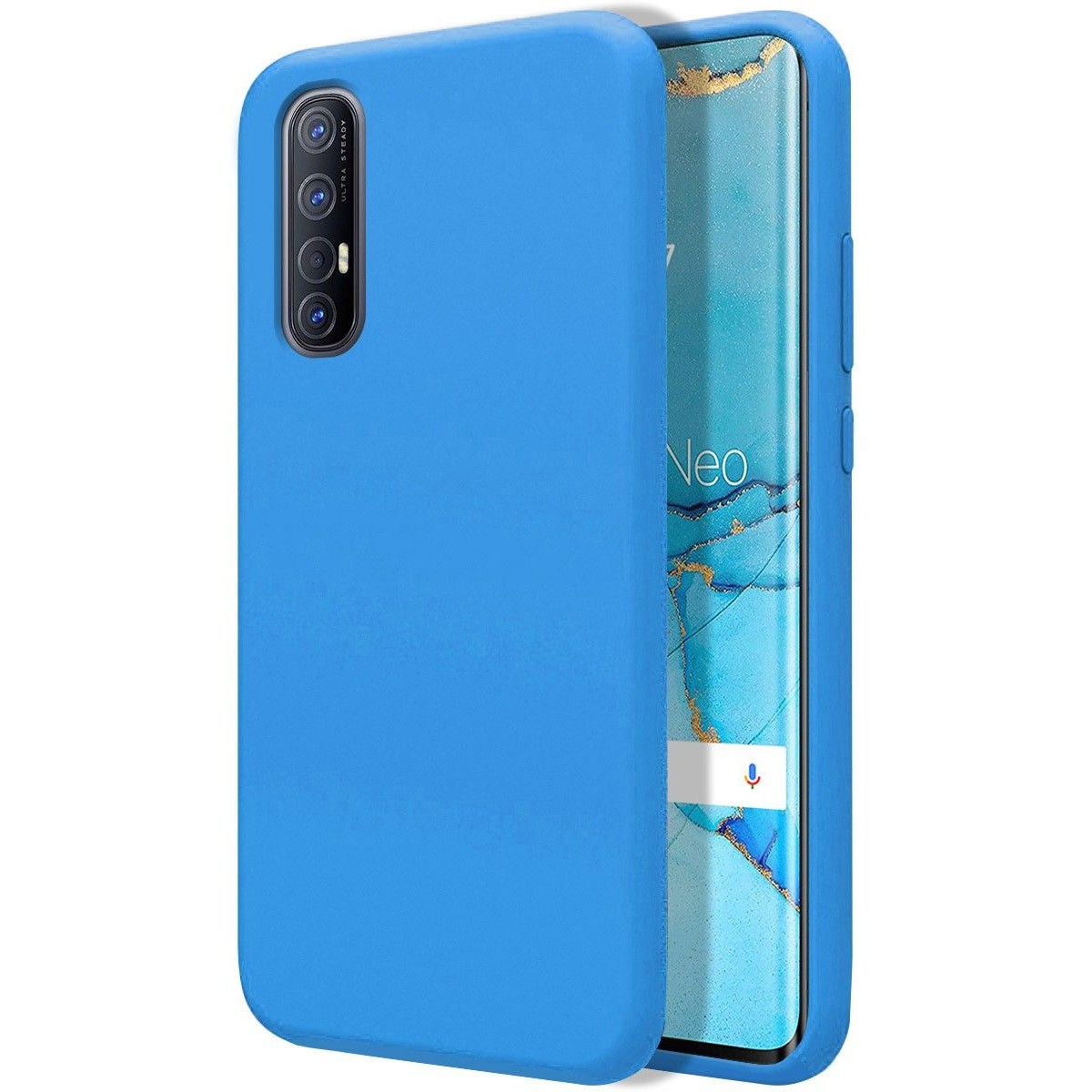 Funda Silicona Líquida Ultra Suave para Oppo Find X2 Neo color Azul
