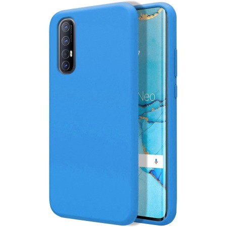Funda Silicona Líquida Ultra Suave para Oppo Find X2 Neo color Azul