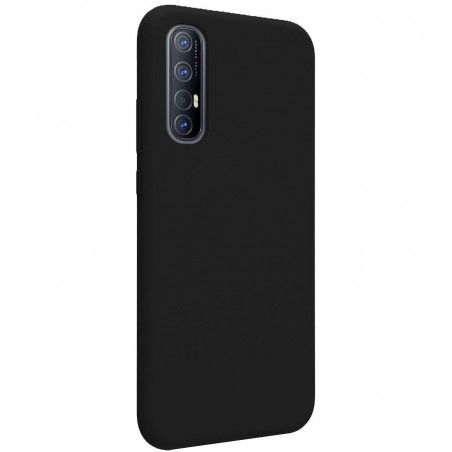 Funda Silicona Líquida Ultra Suave para Oppo Find X2 Neo color Negra