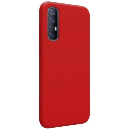Funda Silicona Líquida Ultra Suave para Oppo Find X2 Neo color Roja
