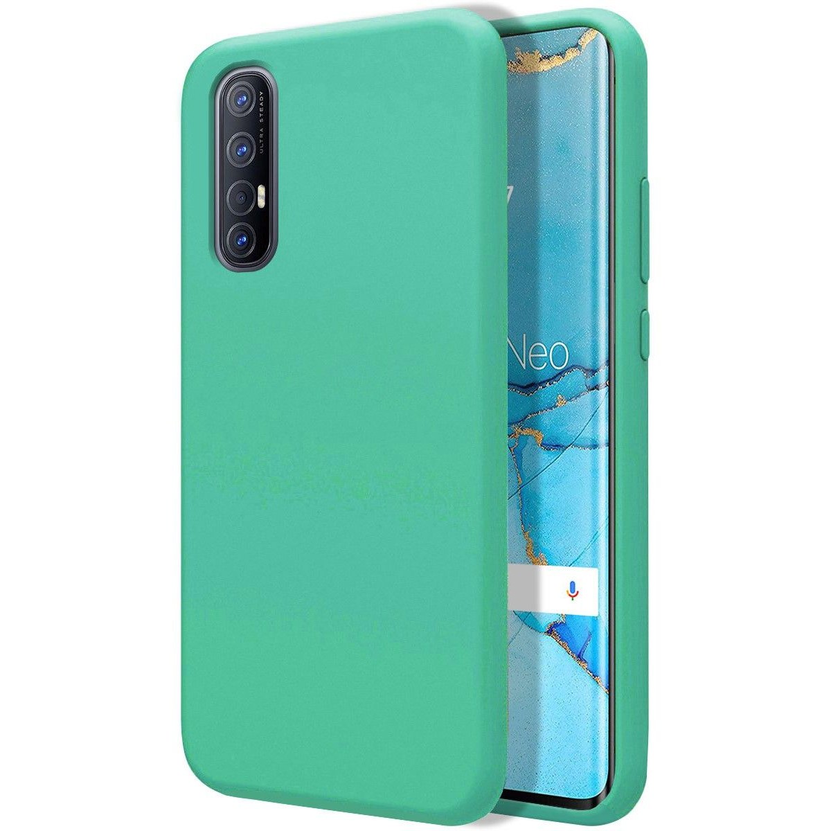 Funda Silicona Líquida Ultra Suave para Oppo Find X2 Neo color Verde