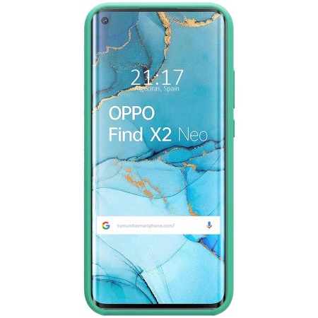 Funda Silicona Líquida Ultra Suave para Oppo Find X2 Neo color Verde