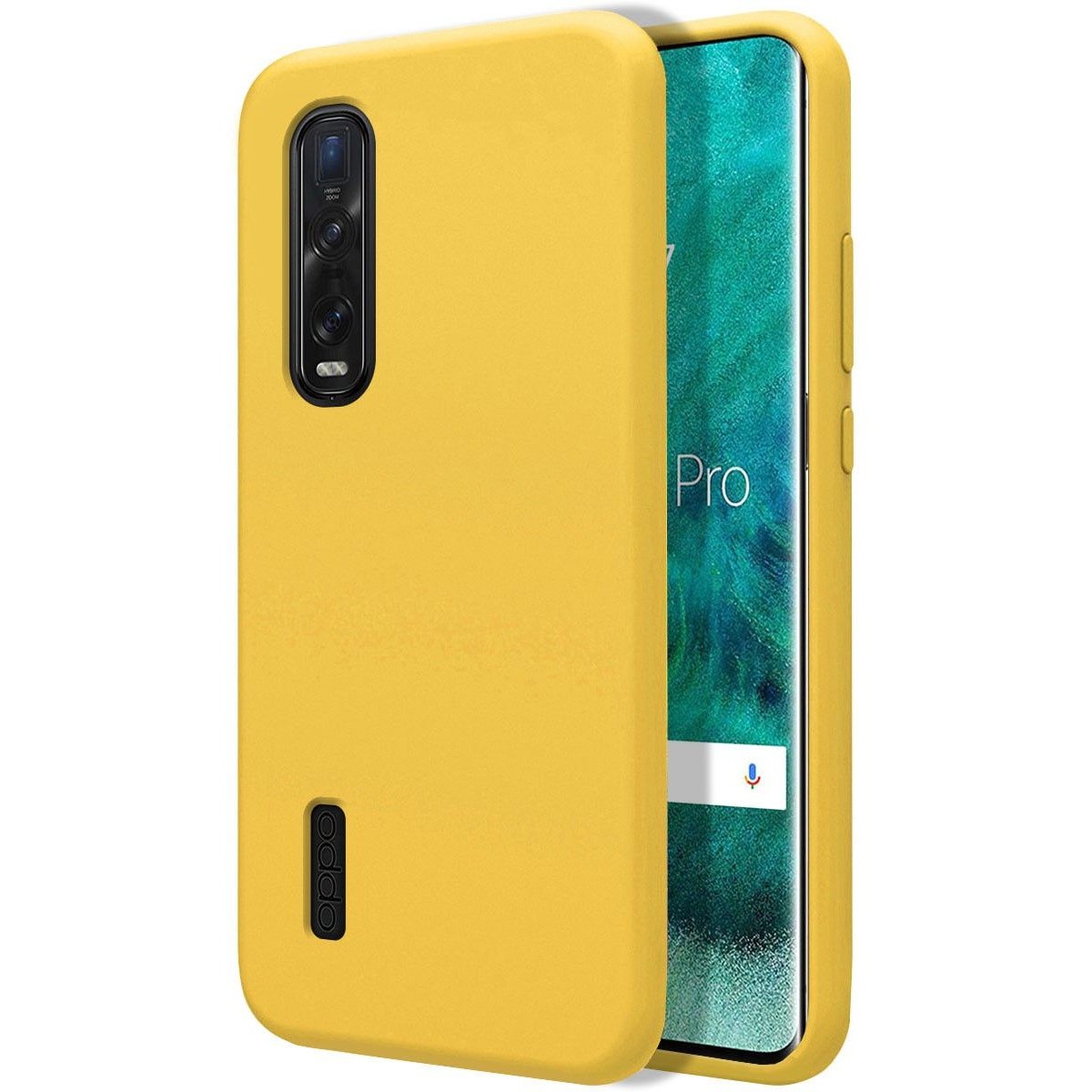 Funda Silicona Líquida Ultra Suave para Oppo Find X2 Pro color Amarilla
