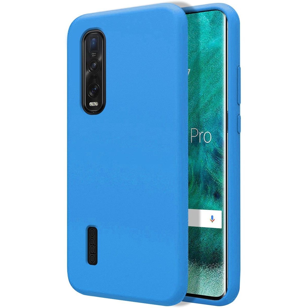 Funda Silicona Líquida Ultra Suave para Oppo Find X2 Pro color Azul