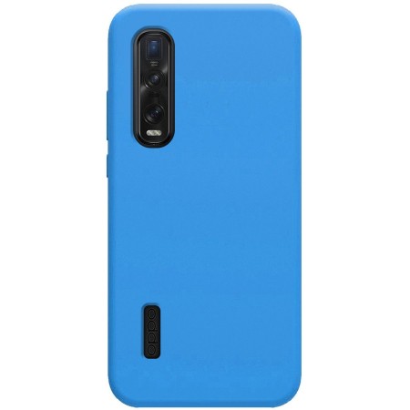 Funda Silicona Líquida Ultra Suave para Oppo Find X2 Pro color Azul