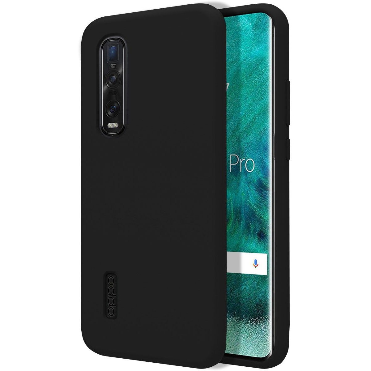 Funda Silicona Líquida Ultra Suave para Oppo Find X2 Pro color Negra