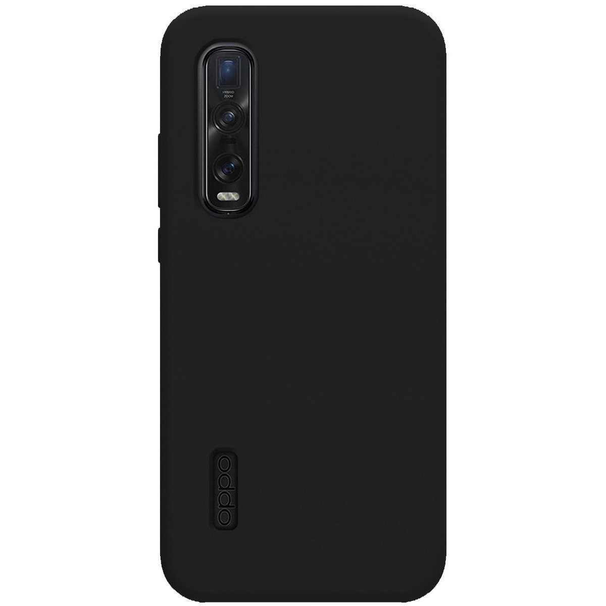 Funda Silicona Líquida Ultra Suave para Oppo Find X2 Pro color Negra