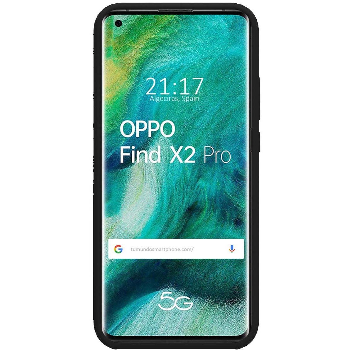 Funda Silicona Líquida Ultra Suave para Oppo Find X2 Pro color Negra