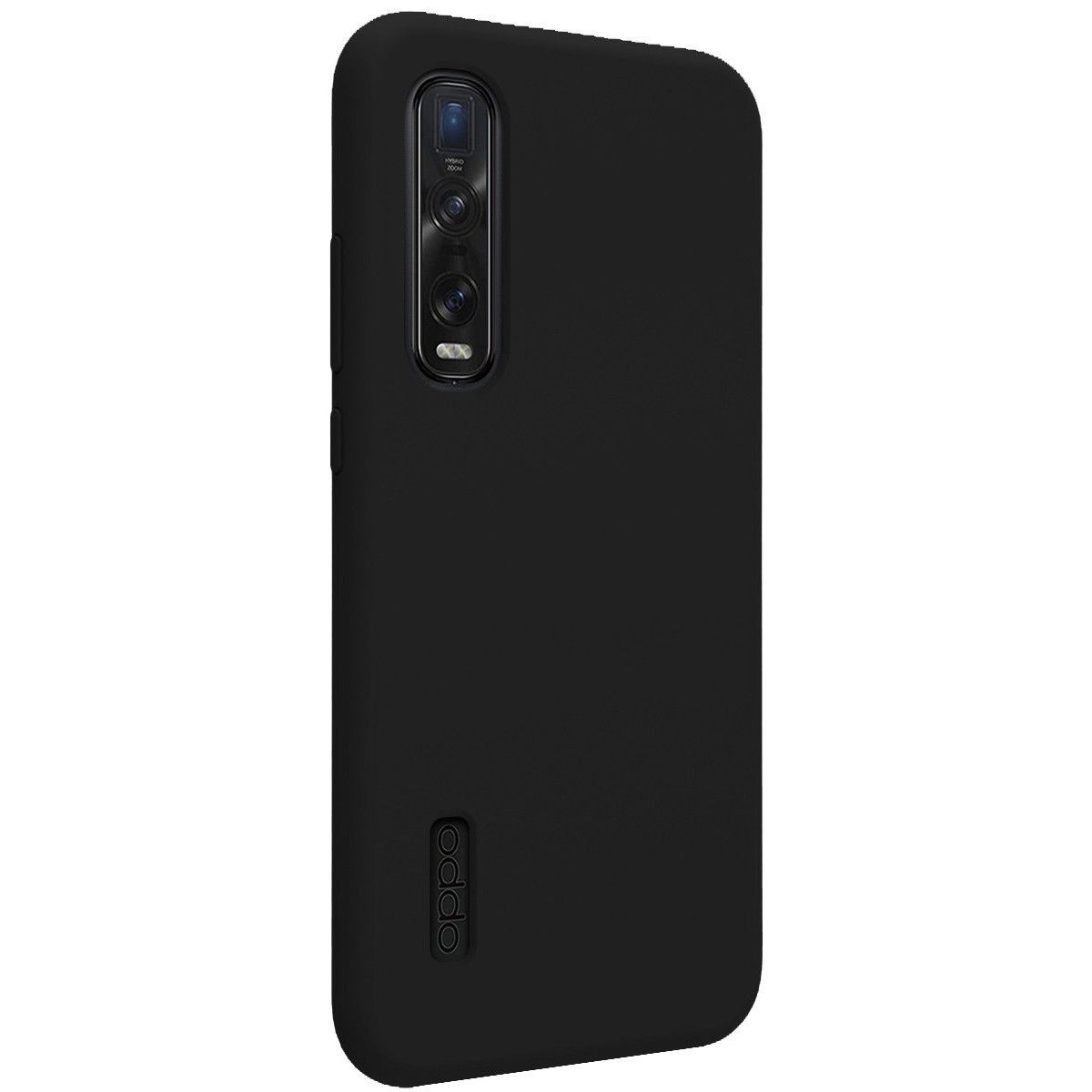 Funda Silicona Líquida Ultra Suave para Oppo Find X2 Pro color Negra