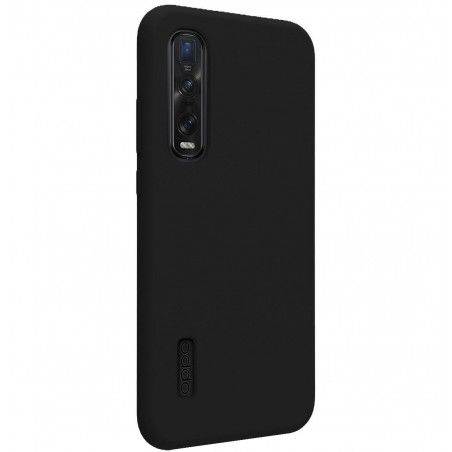 Funda Silicona Líquida Ultra Suave para Oppo Find X2 Pro color Negra