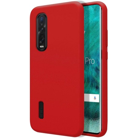 Funda Silicona Líquida Ultra Suave para Oppo Find X2 Pro color Roja