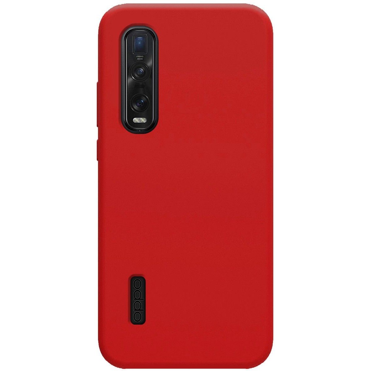 Funda Silicona Líquida Ultra Suave para Oppo Find X2 Pro color Roja