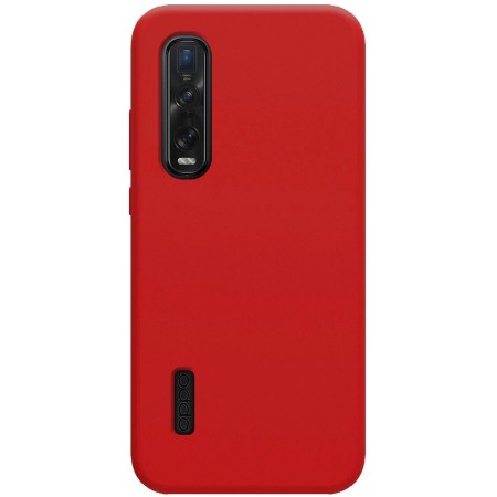 Funda Silicona Líquida Ultra Suave para Oppo Find X2 Pro color Roja