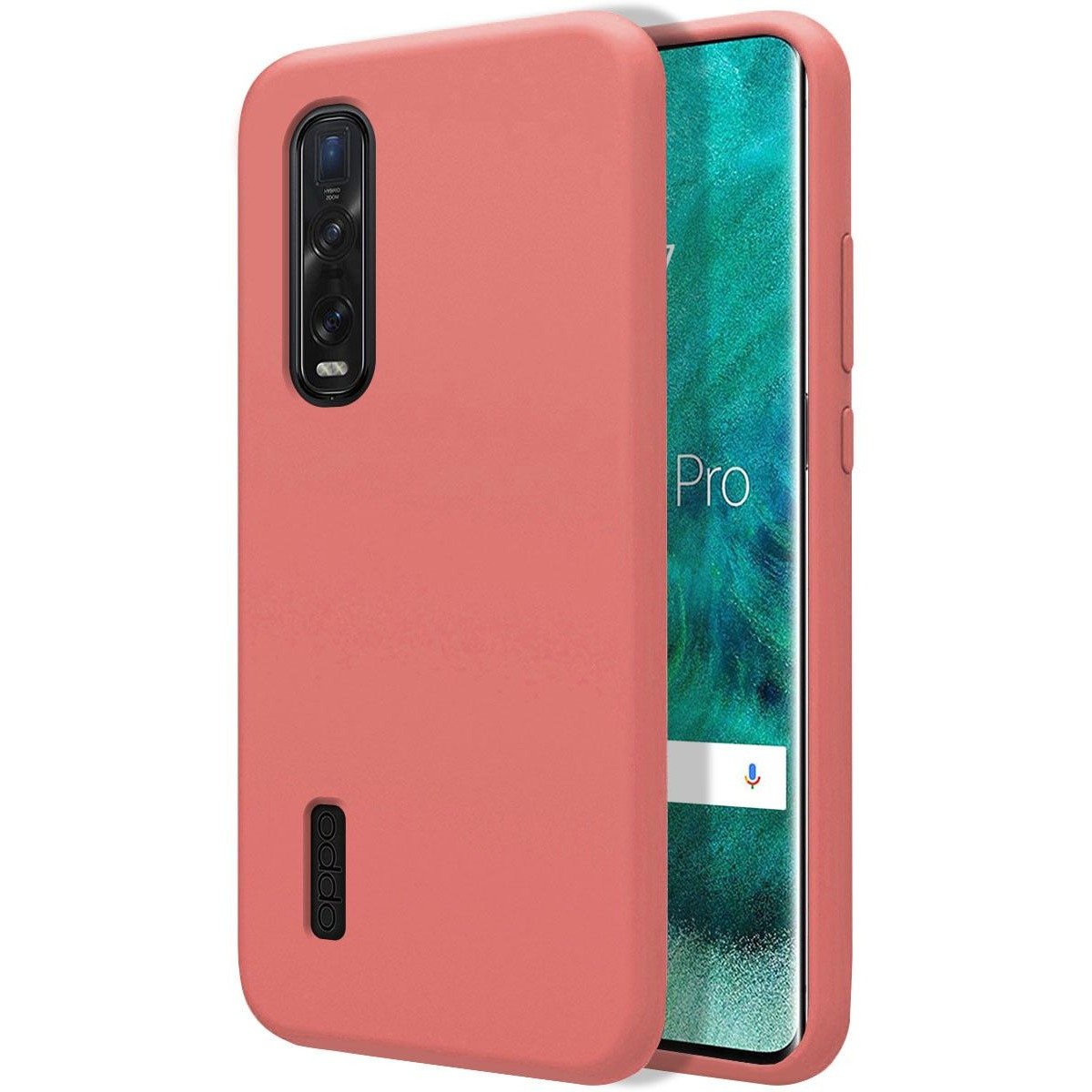 Funda Silicona Líquida Ultra Suave para Oppo Find X2 Pro color Rosa