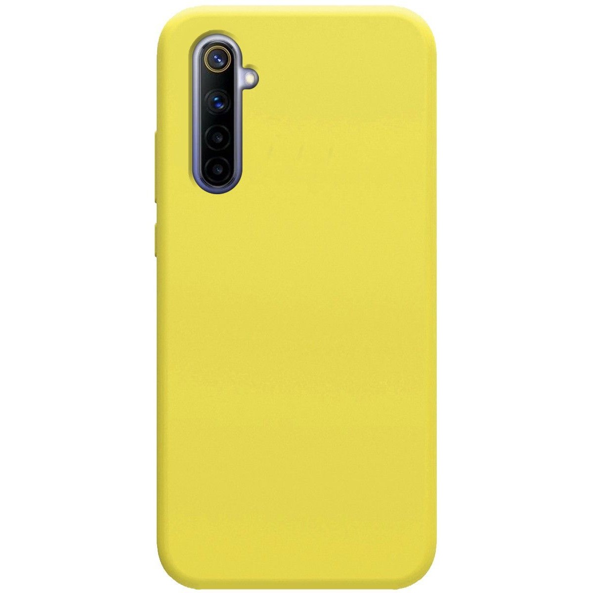 Funda Silicona Líquida Ultra Suave para Realme 6 color Amarilla