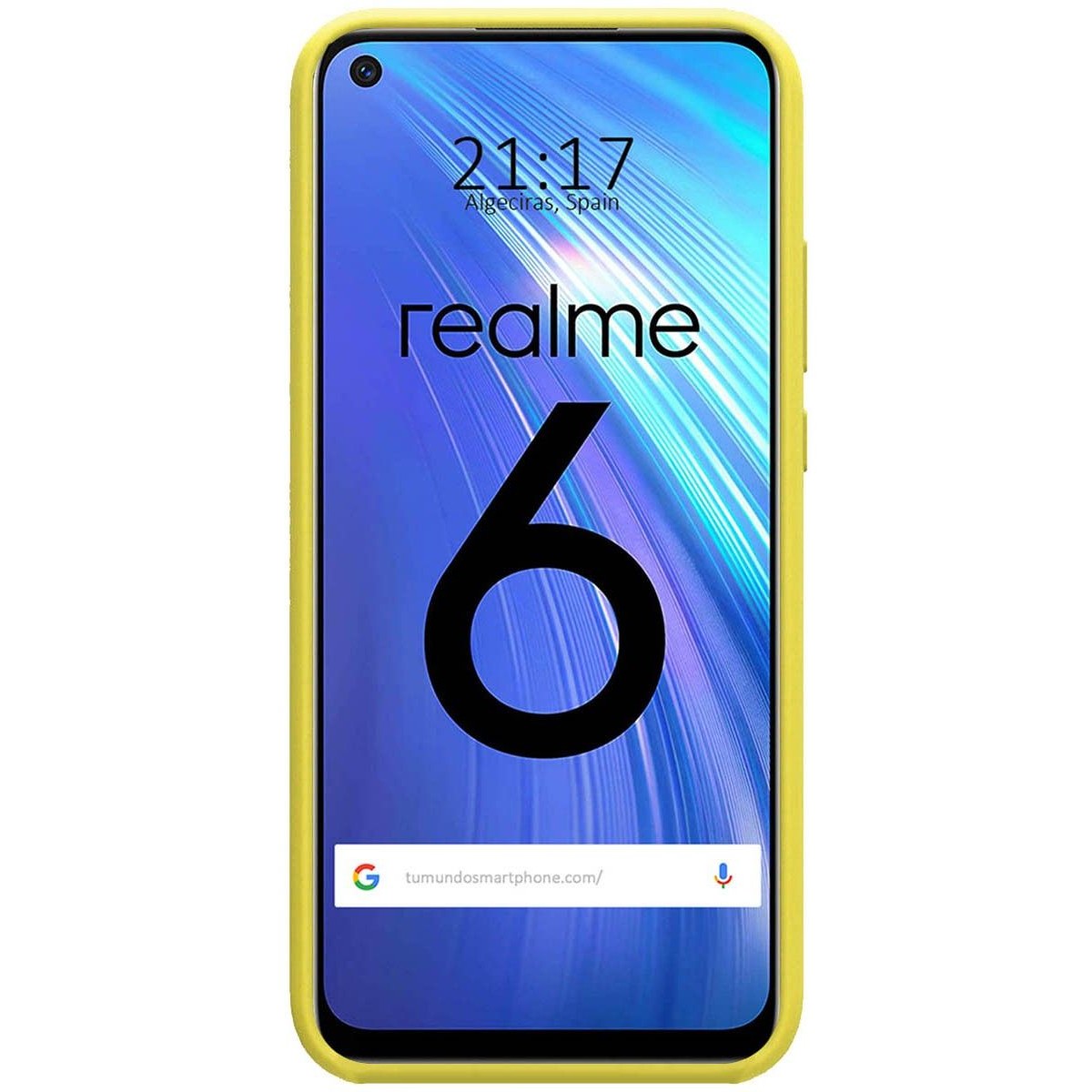 Funda Silicona Líquida Ultra Suave para Realme 6 color Amarilla