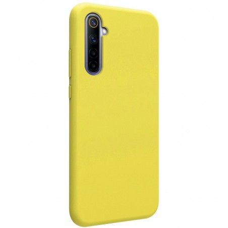 Funda Silicona Líquida Ultra Suave para Realme 6 color Amarilla