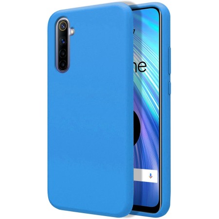 Funda Silicona Líquida Ultra Suave para Realme 6 color Azul